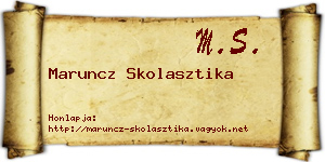 Maruncz Skolasztika névjegykártya